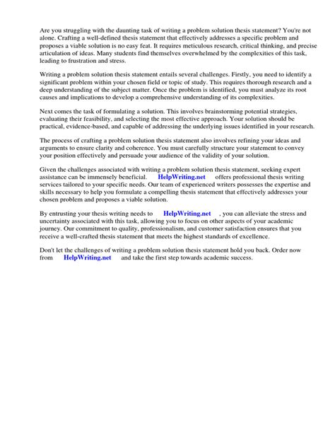Image result for Problem Solution Thesis Statement Examples