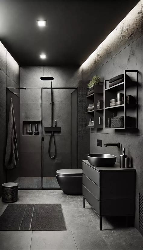 🖤 21 Stunning Black Bathroom Decor Ideas You Need to See Right Now! 🛁 ...
