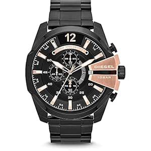 Diesel Chi Chronograph Black Over sized dial Men's Watch-DZ4309 ...
