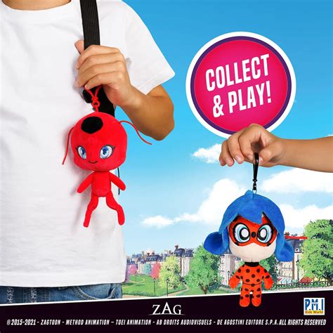 Buy P.M.I. Miraculous Ladybug Plush Clip-on Toys | Two of Four 5-Inch ...