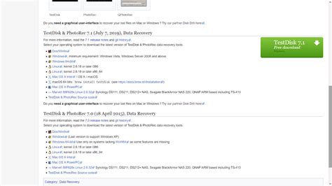 TestDisk Recovery Software 的图像结果