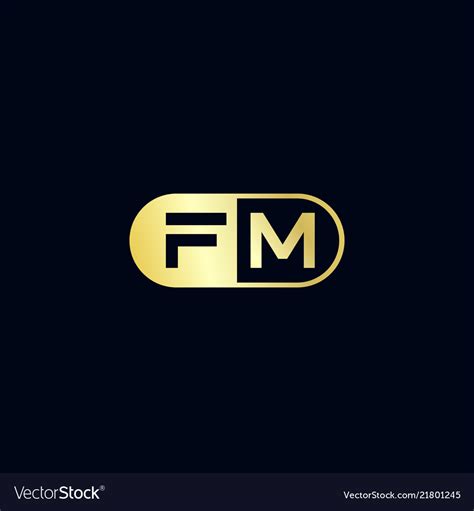 Initial letter fm logo template design Royalty Free Vector