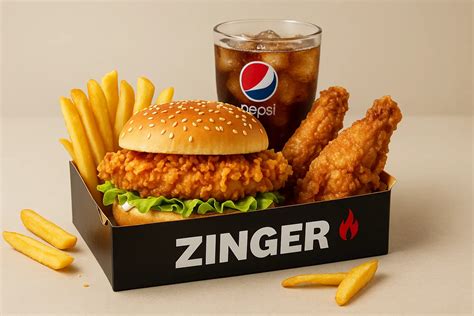 Zinger Box Meal with 2 Hot Wings KFC Menu UK