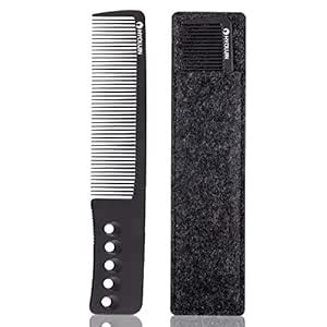 Buy HYOUJIN 619 Black Carbon Clipper Comb, 100% Anti-Static, 230℃ Heat ...
