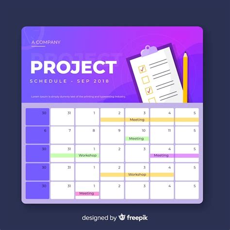 Project Plan Calendar 的图像结果