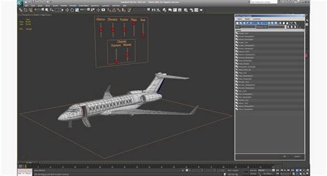 Global 6000 Jet Rigged 3D | 3D Molier International