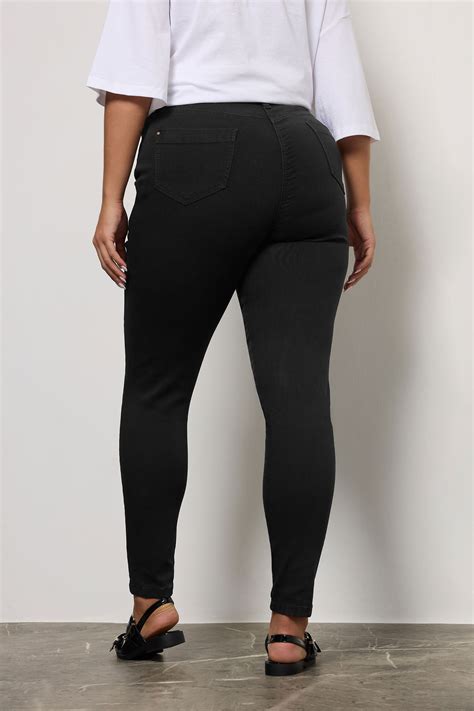 YOURS Plus Size Black Stretch Skinny AVA Jeans | Yours Clothing