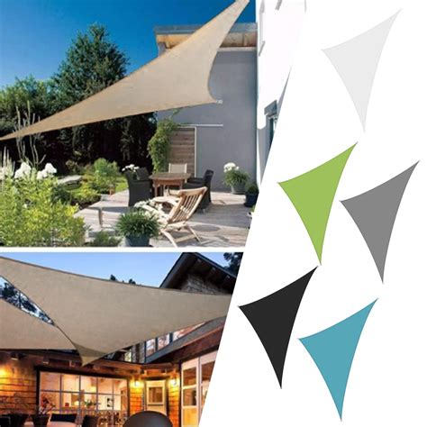 Aruwei Triangle Sun Shade Sail Waterproof UV Block Sun Shade Canopy ...