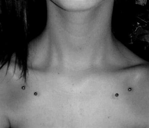 Clavicle piercings. :] | Piercings, Collar bone piercing, Neck piercing