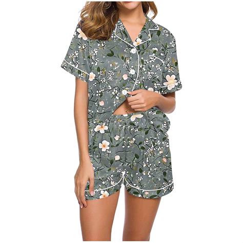 Floral Print Two Piece Sets for Women Plus Size Pj Sets for Women ...