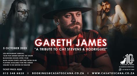 Gareth James - A Tribute to Cat Stevens & Rodriquez, Die Blou Hond ...