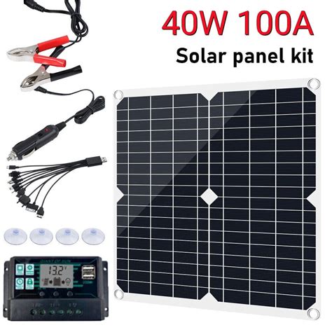 Solar Panel,DFITO 40W Solar Panel Kit,100A 12V India | Ubuy