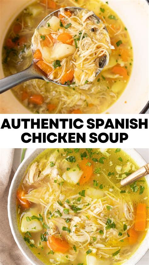Classic Spanish Chicken Soup Recipe (Sopa De Pollo) | Recipe | Chicken ...