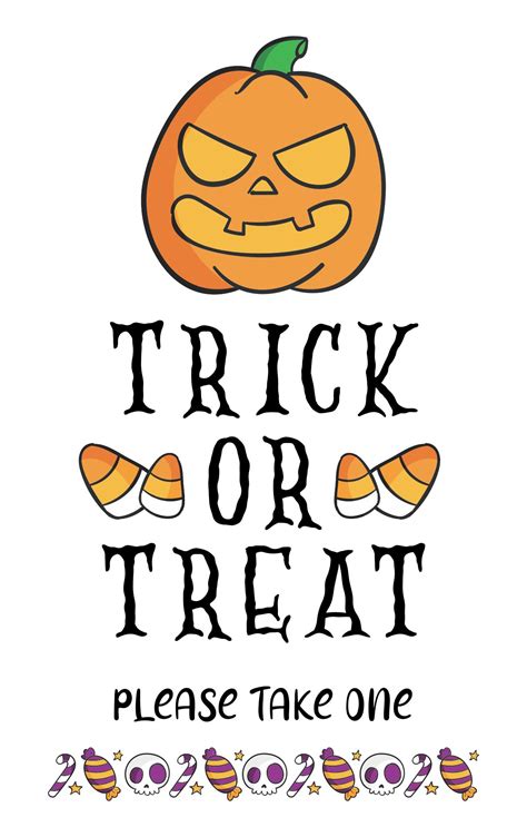 Printable Halloween Candy Signs - Printable JD