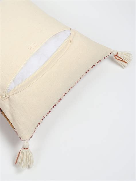 BORDER - SQUARE CUSHION COVER - BROWN – Art Avenue