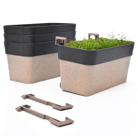 Eha Earth Friendly Duo Sling 11 inch Pots for Plants | Set of 4 Flower ...
