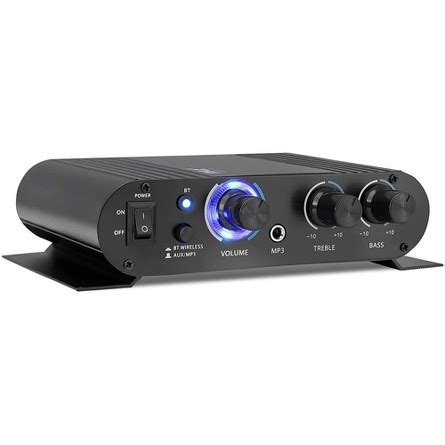 Buy Pyle 90 Watt Peak w/ 8 Ohm Bluetooth Mini Blue Compact Home Studio ...