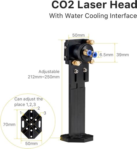 Dytcfly CO2 Laser Head Set with Water Cooling Interface India | Ubuy