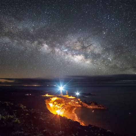 Download wallpaper 2780x2780 starry sky, la palma, spain, night ...