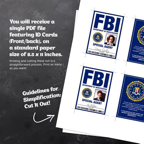 X Files FBI Agent Fox Mulder Dana Scully ID Badge Pack Cosplay ...