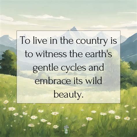 Country Life Quotes To Inspire - Little House Living