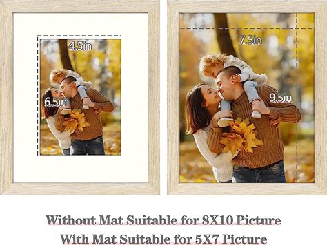 Buy Frametory, 8x10 Picture Frame with Ivory Mat for 5x7 Photos - Wall ...