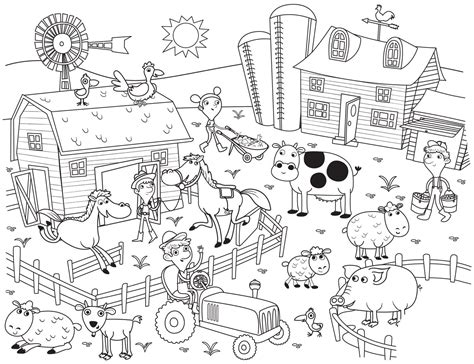 Farm Animals Coloring Pages - 100 Free Coloring Pages for Kids