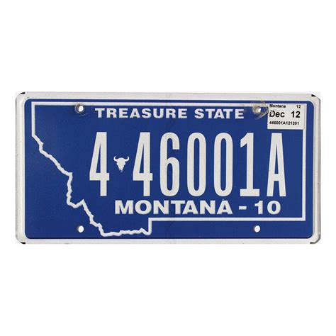 2012 Montana License Plate #446001A | Vintage Old MT Plates