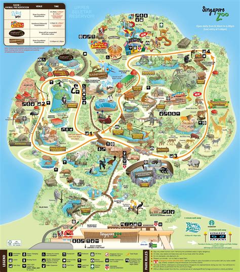 Singapore Zoo Map | Wildlife Reserves Singapore