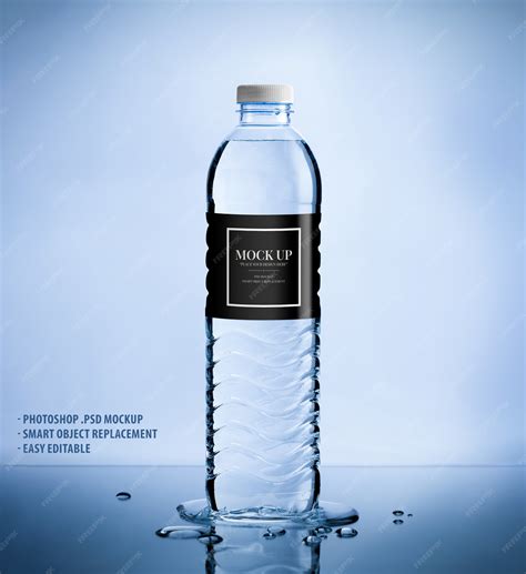 Premium PSD | Plastic pure water bottle mockup template
