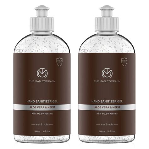 The Man Company Hand Sanitizer Gel (72.5% Alcohol) With Aloe Vera ...
