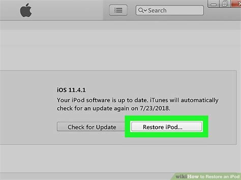 Image result for Restore iPod From Computer