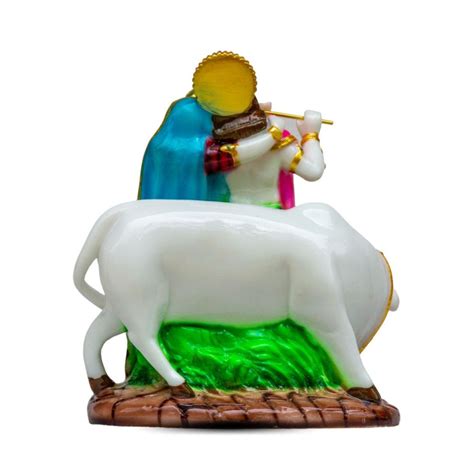 Buy Lovely Radha Krishna Murti with Cow | Arte House