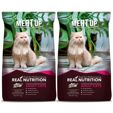 Meat Up Adult Dry Cat Food, Chicken Flavour, 14Kg (7Kg + 7Kg Free)