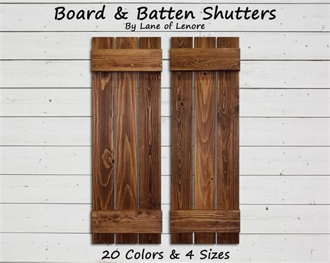 Board & Batten Shutters, Wood Shutters, Window Shutters, Farmhouse ...