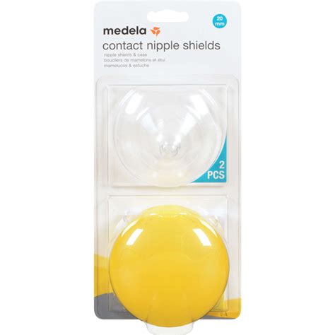 Medela 2 x 20mm Contact Nipple Shields with Case - Ultra-Thin Silicone ...
