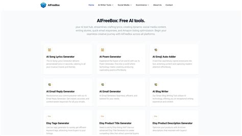 AIFreeBox : Outils IA gratuits pour la créativité et la productivité ...