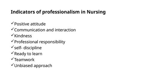 Professionalism in Nursing by Shraboni Roy | PPT