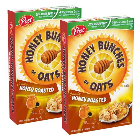 Post Honey Bunches of Oats Crunchy Honey Roasted- 2 Pack, 2 x 411 g ...