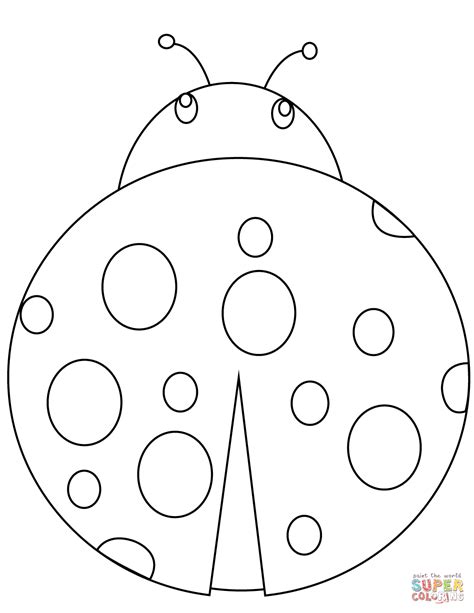 Ladybug Coloring Template Sketch Coloring Page