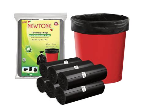 Newtone Premium Garbage Bags (Extra Large) Size 30 x 37 Inches 6 Rolls ...