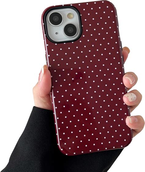 Amazon.com: Sayoaho Compatible with iPhone 15 Case, Fashion Cute Polka ...