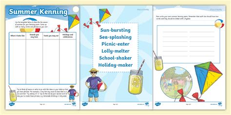 Summer Kenning Poem Example and Template - Twinkl - KS2
