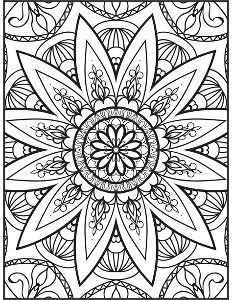 Relaxing Adult Coloring Pages, Printable Coloring Pages, DIY Coloring ...