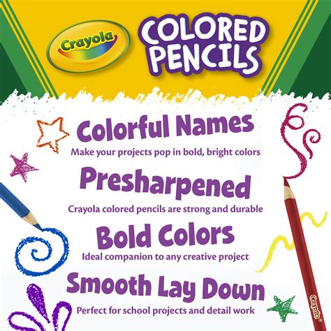 Buy Crayola Colored Pencils, School Supplies, Assorted Colors, Pre ...