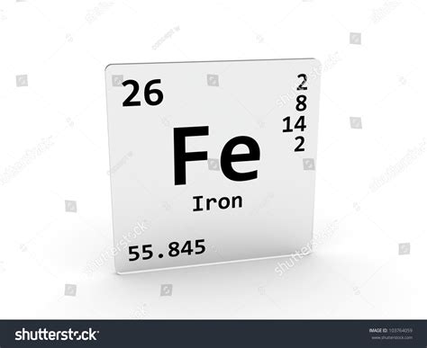 Iron Symbol Fe Element Periodic Table Stock Illustration 103764059 ...