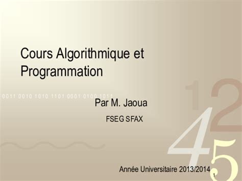 Algorithmique Et Programmation ENC 的图像结果