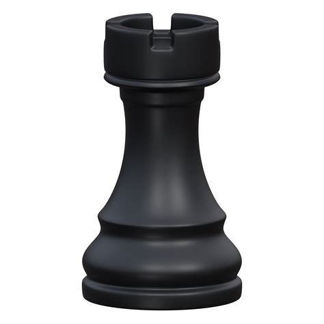 rook 3d render icon illustration with transparent background, chess ...