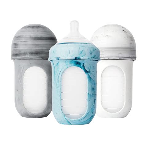 Amazon.com : Boon Nursh Bottles - Silicone Baby Bottles Help Ease Colic ...