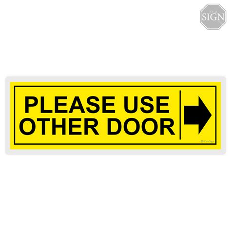 Use Other Door - Laminated Signage Label - It's a Sign | Lazada PH
